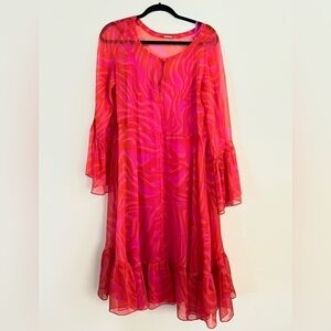 - Alexis Flowy Ruffle Sleeve Dress. Excellent Condition. Size M